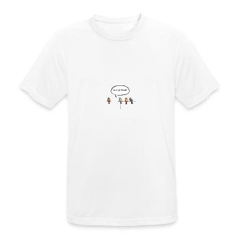 Vögel Lustig fliegen Wifi - Deutsch - Männer T-Shirt atmungsaktiv - Weiß - Vorne - AI Model Male 185 dark (185cm)