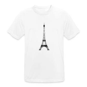 Eiffel Tower Paris - Men's Breathable T-Shirt - white - Front - AI Model Male 185 dark (185cm)