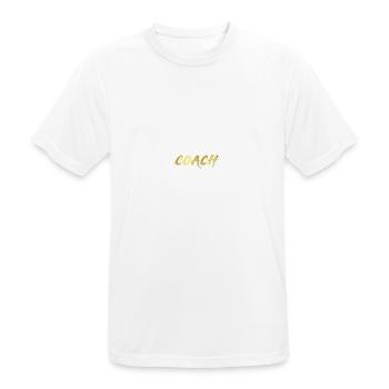 COACH - Men's Breathable T-Shirt - white - Front - AI Model Male 185 dark (185cm)