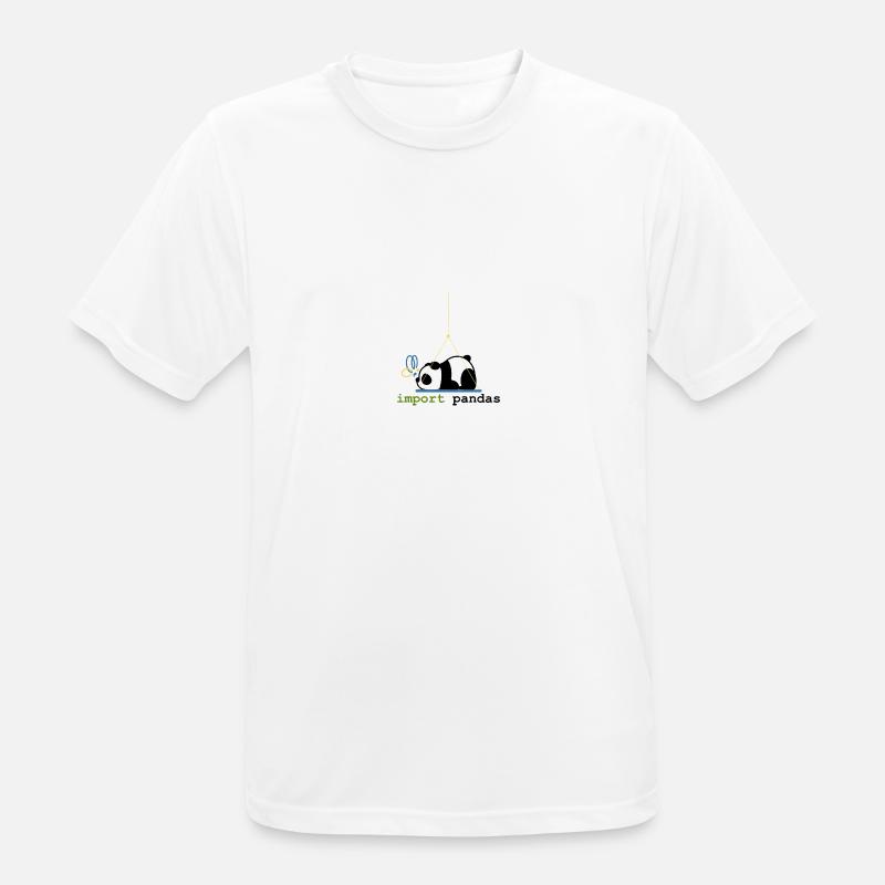 Python-Witze Pandas importieren Programmierung - Männer T-Shirt atmungsaktiv - Weiß