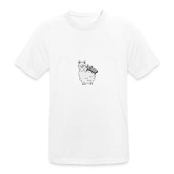 Schlafendes Lama - Männer T-Shirt atmungsaktiv - Weiß - Vorne - AI Model Male 185 dark (185cm)