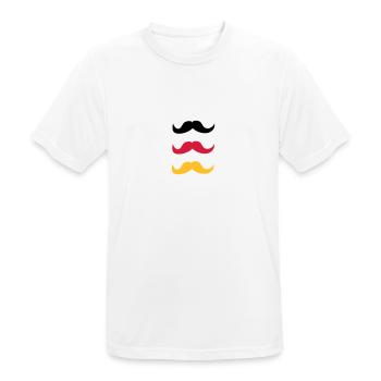 Moustaches pour l'Allemagne - T-shirt respirant Homme - blanc - Devant - AI Model Male 185 dark (185cm)