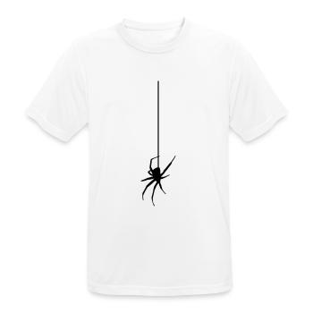 Spider on a thread - Men's Breathable T-Shirt - white - Front - AI Model Male 185 dark (185cm)