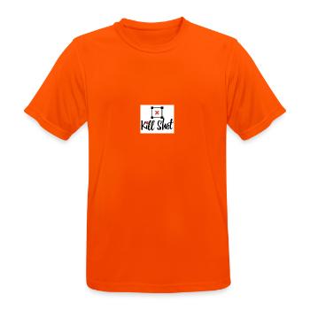 Kill Shot - Männer T-Shirt atmungsaktiv - Neonorange - Vorne - AI Model Male 185 dark (185cm)