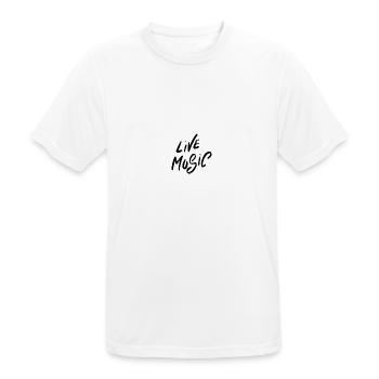 live music ! - T-shirt respirant Homme - blanc - Devant - AI Model Male 185 dark (185cm)