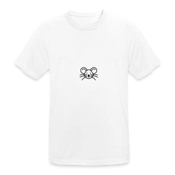 Midnight Mouse Fashion - Männer T-Shirt atmungsaktiv - Weiß - Vorne - AI Model Male 185 dark (185cm)