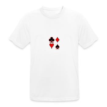 Poker Deck Dealer Trumpf Spielkarten Skat Canasta - Männer T-Shirt atmungsaktiv - Weiß - Vorne - AI Model Male 185 dark (185cm)