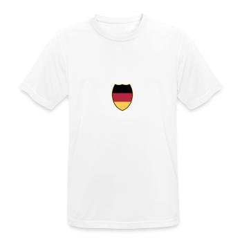 Wappen_von_Deutschland-3c - Männer T-Shirt atmungsaktiv - Weiß - Vorne - AI Model Male 185 dark (185cm)