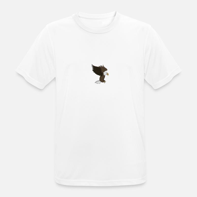 Weißkopfseeadler - Männer T-Shirt atmungsaktiv - Weiß