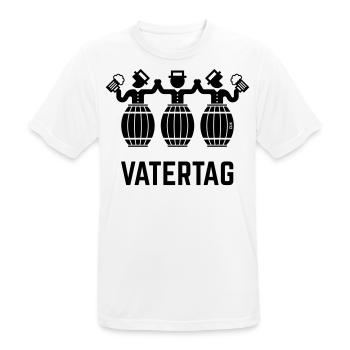 Vatertag Bierfässer (Bier / Männertag / Black) - Männer T-Shirt atmungsaktiv - Weiß - Vorne - AI Model Male 185 dark (185cm)