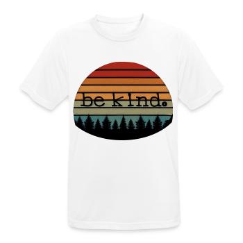 be kind - Men's Breathable T-Shirt - white - Front - AI Model Male 185 dark (185cm)