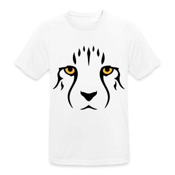 Jeune guépard - T-shirt respirant Homme - blanc - Devant - AI Model Male 185 dark (185cm)