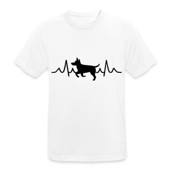 le battement de coeur du chien - T-shirt respirant Homme - blanc - Devant - AI Model Male 185 dark (185cm)