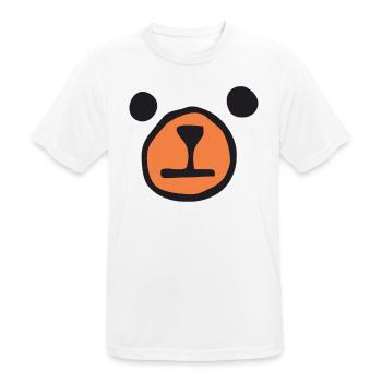 Visage d’ours - Ours - T-shirt respirant Homme - blanc - Devant - AI Model Male 185 dark (185cm)