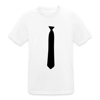 Dachs - Männer T-Shirt atmungsaktiv - Weiß - Vorne - AI Model Male 185 dark (185cm)