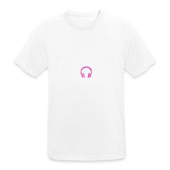 Headphone - Men's Breathable T-Shirt - white - Front - AI Model Male 185 dark (185cm)