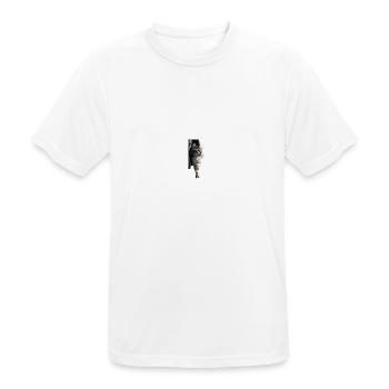 T shirt cat - T-shirt respirant Homme - blanc - Devant - AI Model Male 185 dark (185cm)