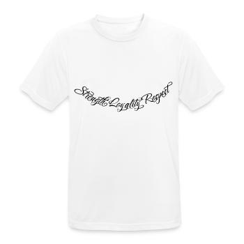 Strength Loyality Respect 2 - Männer T-Shirt atmungsaktiv - Weiß - Vorne - AI Model Male 185 dark (185cm)