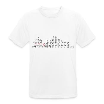 alpencross - Männer T-Shirt atmungsaktiv - Weiß - Vorne - AI Model Male 185 dark (185cm)
