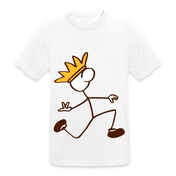 Strichmännchen - Männer T-Shirt atmungsaktiv - Weiß - Vorne - AI Model Male 185 dark (185cm)