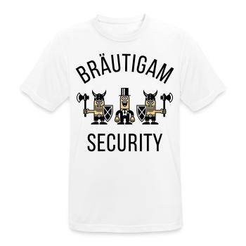 Bräutigam Security Wikinger (JGA / POS) - Männer T-Shirt atmungsaktiv - Weiß - Vorne - AI Model Male 185 dark (185cm)