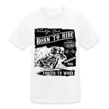 Motorcycle Legend - Cross Motorcycle Gift Schirt - Men's Breathable T-Shirt - white - Front - AI Model Male 185 dark (185cm)