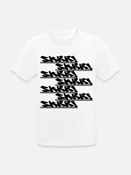 SkrrSkrrSkrr - Männer T-Shirt atmungsaktiv - Weiß