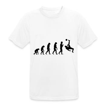 Football Evolution Gift Idea - Men's Breathable T-Shirt - white - Front - AI Model Male 185 dark (185cm)