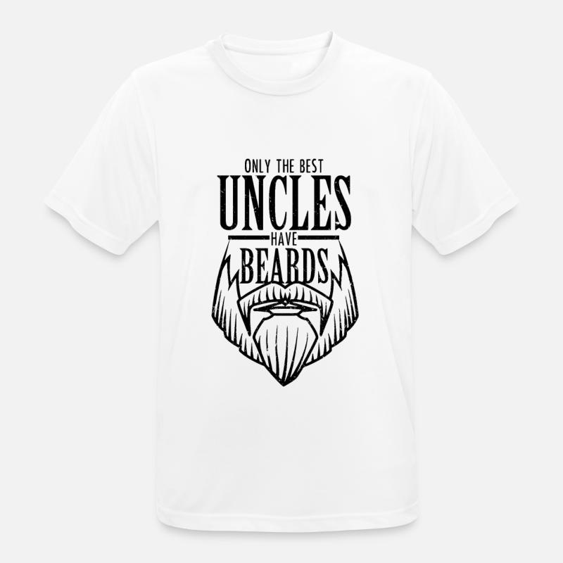 Onkel mit Bart - Männer T-Shirt atmungsaktiv - Weiß
