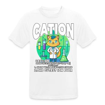 Kation - Männer T-Shirt atmungsaktiv - Weiß - Vorne - AI Model Male 185 dark (185cm)