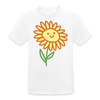 Sun Flower - Men's Breathable T-Shirt - white - Front - AI Model Male 185 dark (185cm)