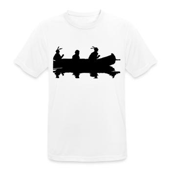 Kanu Indianer Silhouette Geschenkidee Amerika - Männer T-Shirt atmungsaktiv - Weiß - Vorne - AI Model Male 185 dark (185cm)