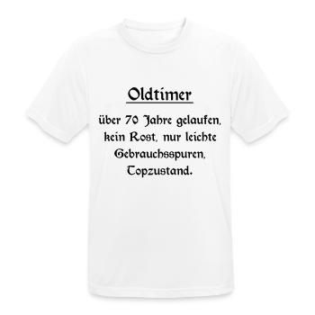Oldtimer - 70. Geburtstag - Männer T-Shirt atmungsaktiv - Weiß - Vorne - AI Model Male 185 dark (185cm)