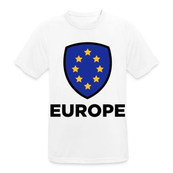 Le drapeau européen Union - T-shirt respirant Homme - blanc - Devant - AI Model Male 185 dark (185cm)