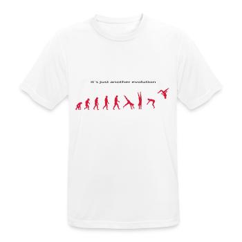 Evolution - Männer T-Shirt atmungsaktiv - Weiß - Vorne - AI Model Male 185 dark (185cm)