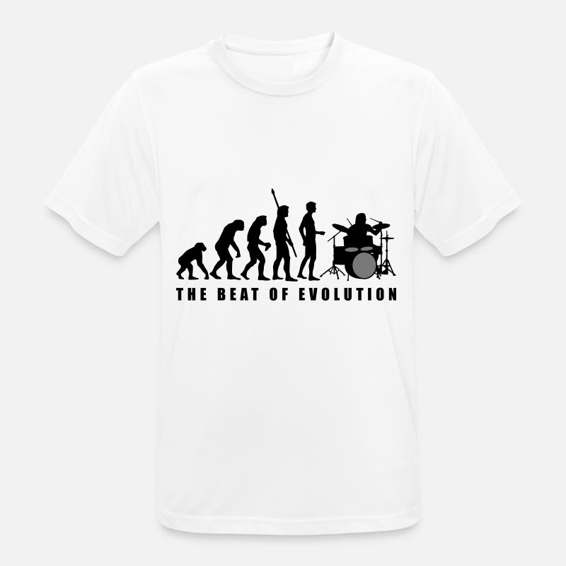 evolution_drummer_c_2c - Men's Breathable T-Shirt - white