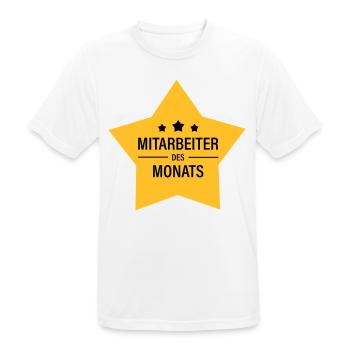 Mitarbeiter des Monats - Männer T-Shirt atmungsaktiv - Weiß - Vorne - AI Model Male 185 dark (185cm)