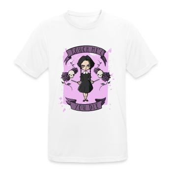 Touch me and you die - Männer T-Shirt atmungsaktiv - Weiß - Vorne - AI Model Male 185 dark (185cm)