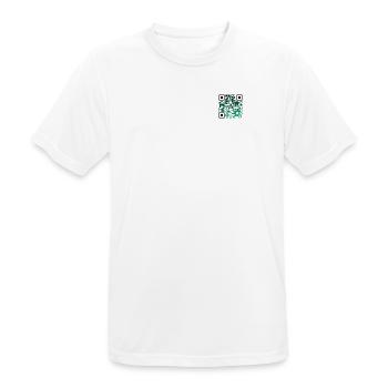 schwarz-grün - Männer T-Shirt atmungsaktiv - Weiß - Vorne - AI Model Male 185 dark (185cm)