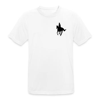 Cavalier à cheval - T-shirt respirant Homme - blanc - Devant - AI Model Male 185 dark (185cm)