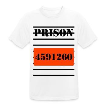 prison - T-shirt respirant Homme - blanc - Devant - AI Model Male 185 dark (185cm)