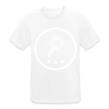 Magnifying glass icon - Men's Breathable T-Shirt - white - Front - AI Model Male 185 dark (185cm)