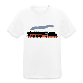 Dampflok - Männer T-Shirt atmungsaktiv - Weiß - Vorne - AI Model Male 185 dark (185cm)