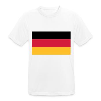 drapeau de l'allemagne - T-shirt respirant Homme - blanc - Devant - AI Model Male 185 dark (185cm)