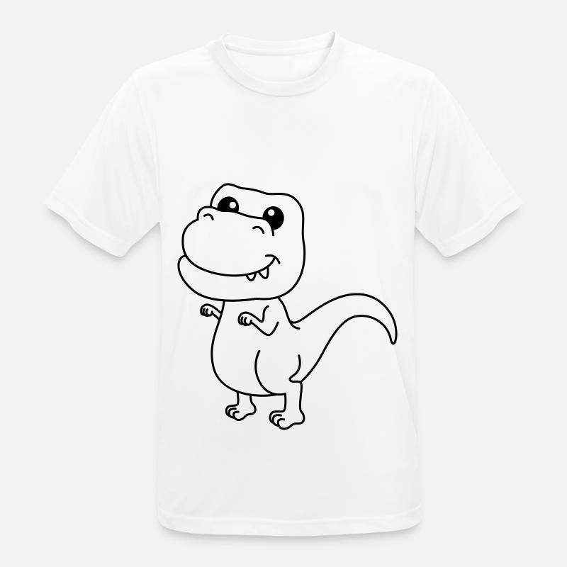 Dinosaurier T-Rex Comic - Männer T-Shirt atmungsaktiv - Weiß