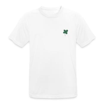 Trèfle porte-bonheur - T-shirt respirant Homme - blanc - Devant - AI Model Male 185 dark (185cm)