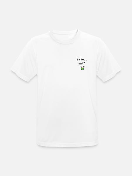 Ho Ho Hoppla - Männer T-Shirt atmungsaktiv - Weiß