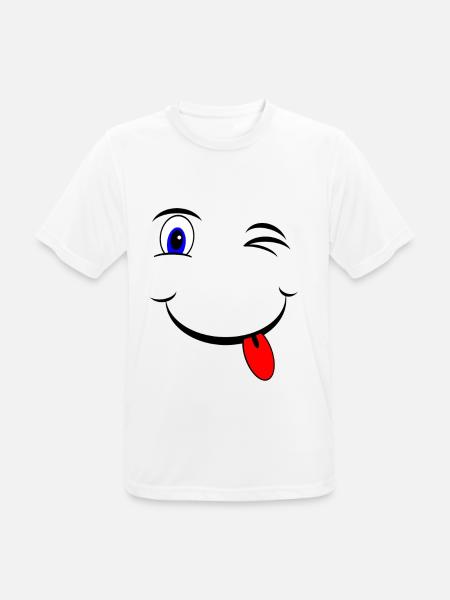 Süsser Smiley Kinder Eltern Baby Geschenk - Männer T-Shirt atmungsaktiv - Weiß