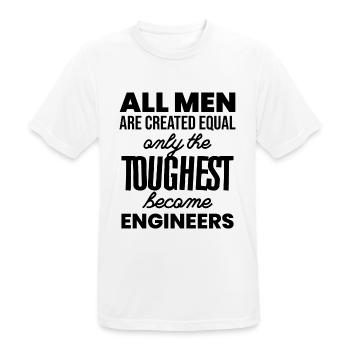 Ingenieur - Männer T-Shirt atmungsaktiv - Weiß - Vorne - AI Model Male 185 dark (185cm)