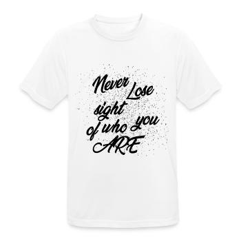 Ne va pas te faire foutre! - T-shirt respirant Homme - blanc - Devant - AI Model Male 185 dark (185cm)